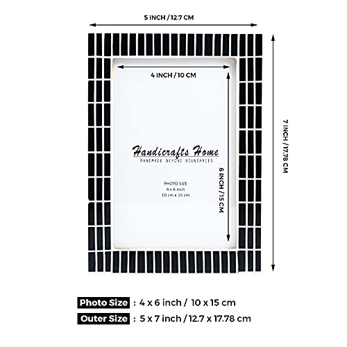 Image of Handicrafts Home 4x6 Picture Frames Pack of 2 - Manhattan Collection Handcrafted Photo Frames, Perfect for Wall & Tabletop Display, Ideal Home Decor Gift