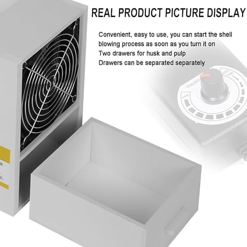 Limpiador eléctrico de granos con ventilador de velocidad ajustable, doble cajón para una limpieza eficiente de mijo y semillas, ideal para la preparación de alimentos para loros