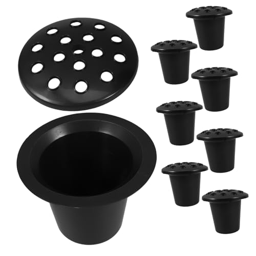 ULTECHNOVO 8pièces Pots de Fleurs pour Tombes Plastique Décorations Funéraires pour Cimetière Supports pour Fleurs Artificielles