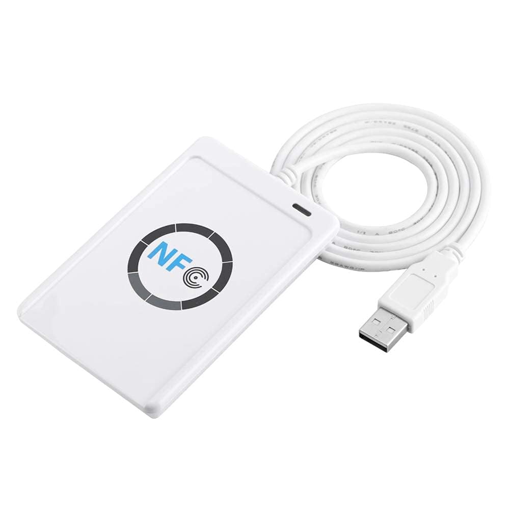 Ejoyous NFC RFID Reader/Writer, ACR122U IC Card USB Reader Writer Kontaktloser Smart Card Reader Writer, Smart Card Reader Writer mit USB-Kabel, Unterstützt ISO 14443 Typ A und B