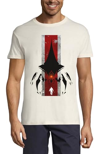 T-shirt alien en coton naturel à col rond pour homme stylé