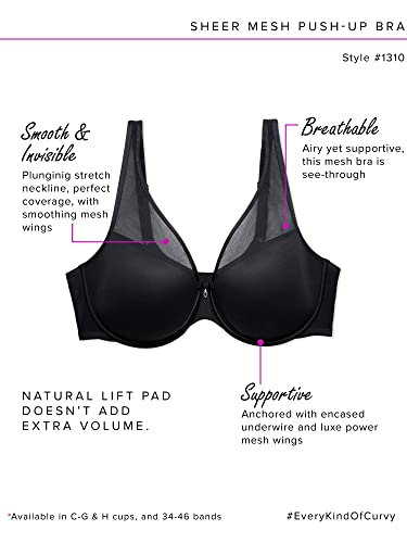 Curvy Couture Womens Sexy Sheer Mesh Plus Size Plunge T Shirt Bra4