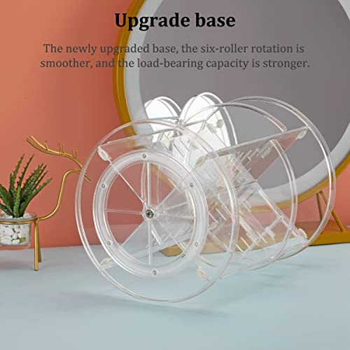 Argox 360 Rotating Makeup Organizer,Large Capacity&Adjustable Multi-Function Cosmetic Storage Box,The Perfect Makeup Organizer On The Dresser (Small, Transparent) #TOP6