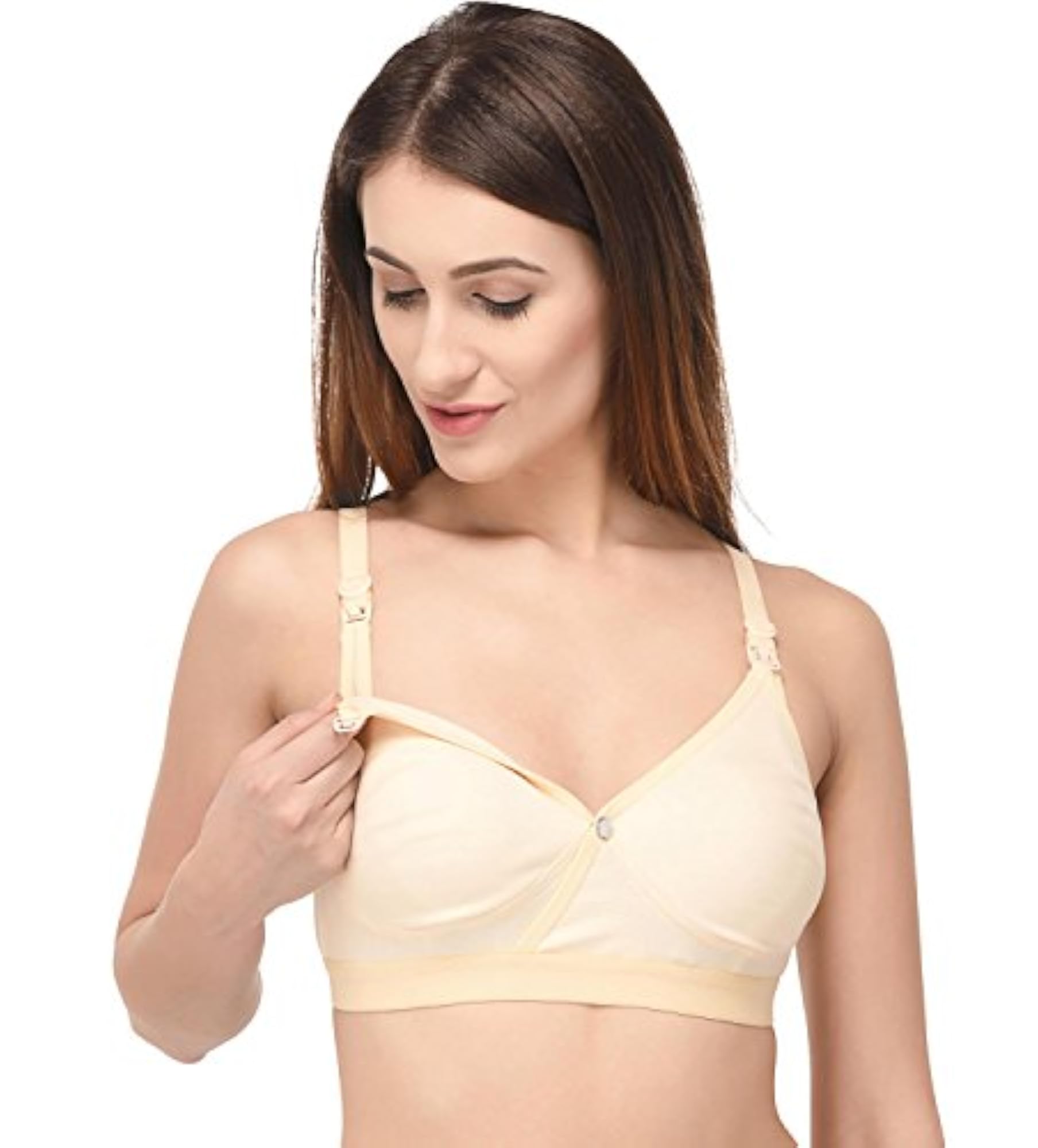 Nursing Seamless Bra Pack of 2, Skin & White