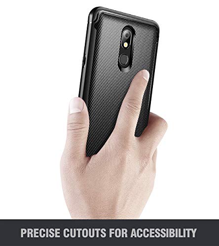 Coque LG Stylo 5 noire Poetic Karbon Shield pour un usage actif