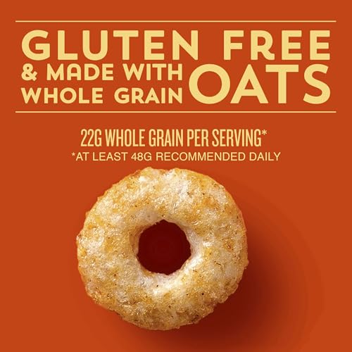 Pumpkin Spice Cheerios Gluten Free Breakfast Cereal, Whole Grain, Family Size, 18.5 oz