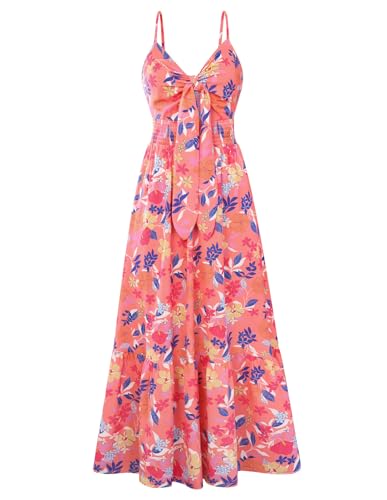 Image of GRACE KARIN Womens Summer Floral Maxi Dresses 2026 Long Flowy Boho Dress Beach Vacation Sundresses Casual Clothes with Pocket