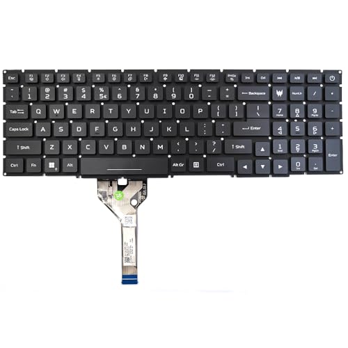 KGIGIBE �����p�L�[�{�[�h Acer Predator Helios Neo 16 PHN16-72 / Neo 18 PHN18-71�V���[�Y �m�[�g�p�\�R�� US �u���b�N RGB�o�b�N���C�g�t�� �t���[���Ȃ�