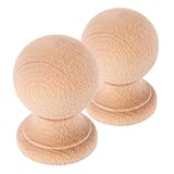 Bois massif : fabriqué en bois massif, le grain naturel ajoute un charme unique et une chaleur à votre décoration intérieure, globe en bois, fleuron circulaire en bois