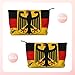 KINGUYSE Germany Coat of Arms German Flag Cosmetic Bags Women Makeup Bag Travel Storage Pouch Corduroy Purse Portable Toiletry Bag Large Capacity Organizer for Bride Bridesmaid Gifts