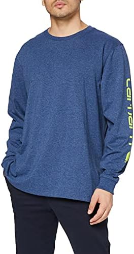 Carhartt Camiseta con Logotipo Gráfico En La Manga Larga, Tejido Grueso, Relaxed Fit Hombre
