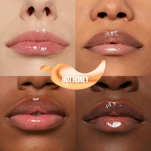 Maybelline New York - Gloss à Lèvres Effet Repulpant Immédiat & Volume XXL - Enrichi en Piment - Lifter Plump - Teinte Hot Honey - 5,4 ml