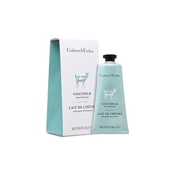Crabtree & Evelyn Goat Milk Hand Therapy Cream, 3.5 oz - Moisturizer for Dry Skin