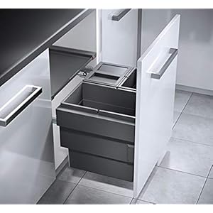 Hailo Cargo Synchro Küchen-Abfalleimer, Kunststoff, Grau, One Size