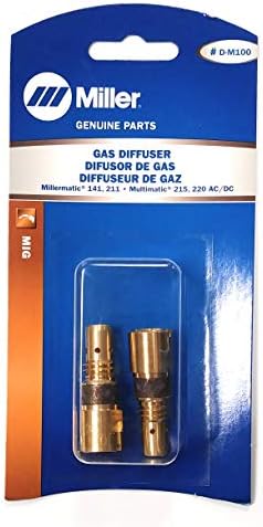 Miller Gas Diffuser for MIG Welding Gun, part no. D-M100 (2 per pack)