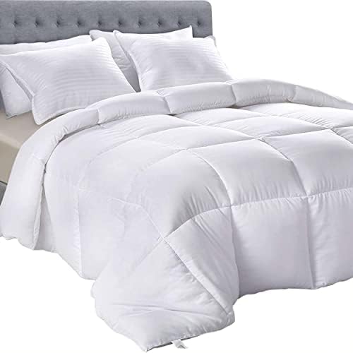 Utopia Bedding Down Alternative Comforter (Twin, White) - All Season Comforter - Plush Siliconized Fiberfill Duvet Insert - Box Stitched