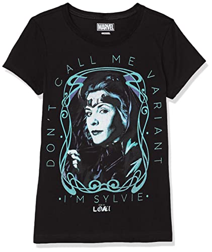 T-shirt fille Marvel Sylvie noir taille M cadeau parfait pour anniversaire
