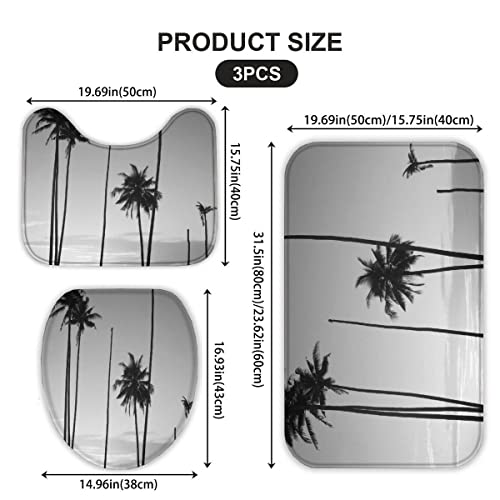 Badematten Set 3D 40x60 Strand absorbierend 3-teiliges Badezimmerteppich-Set maschinenwaschbare weich badteppich schnell… – Bild 3