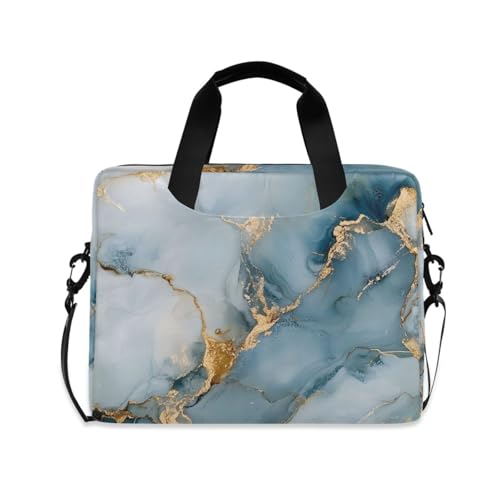 Estuche Maletín para Portátil Abstracto Oro Aqua Mármol 13-15.6" miniatura 1