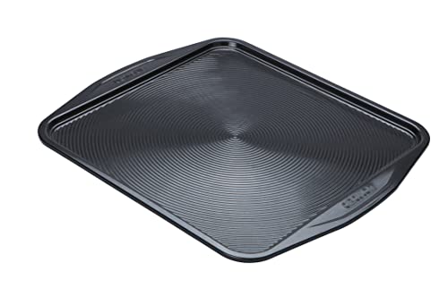 Circulon Ultimum Square Oven Tray Non Stick - Large Baking Tray 12 Inch, Freezer and Dishwasher Safe Carbon Steel Bakeware, Black
