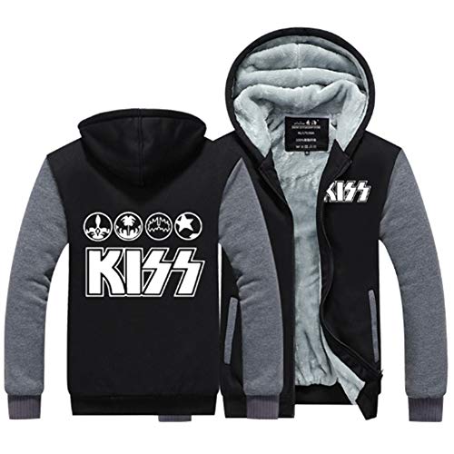 Pull Kiss 3D, Sweat-Shirt décontracté imprimé Unisexe, Manches Longues à glissière d'hiver Chaud, Veste Pull pour Jeunes Cover