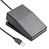 iKKEGOL Upgraded USB Foot Switch Single Pedal Mechanical Control Footswitch Map Mouse Keyboard Hotkey Combination Key Press Simulator Program Page Turner Game Transcription HID