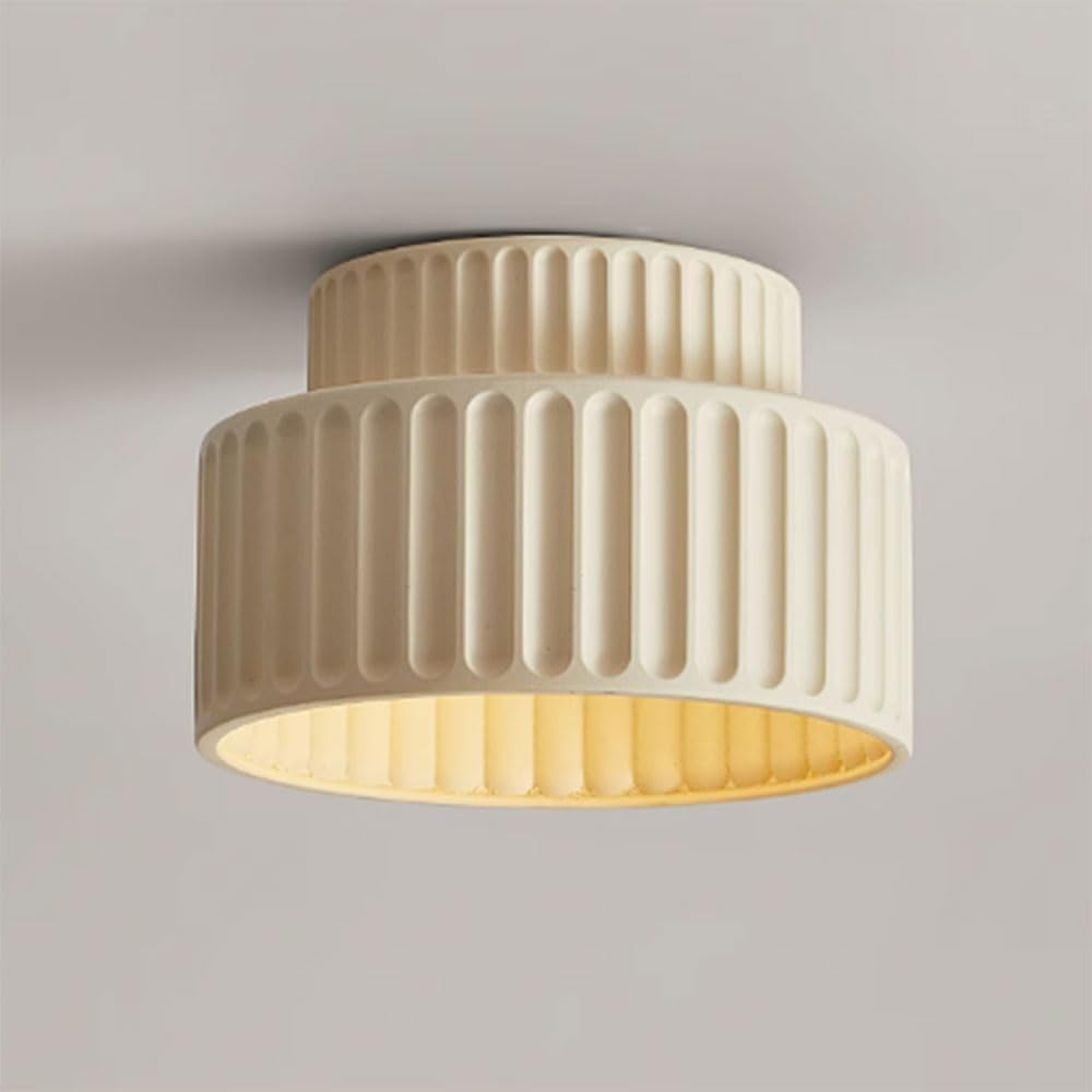 Lampa sufitowa z żywicy nordyckiej Wabi-Sabi Wpuszczana lampa sufitowa Kremowa w pobliżu opraw sufitowych E27 podstawowe oświetlenie sufitowe do szatni mieszkalnej Ganek (kawa mleczna)