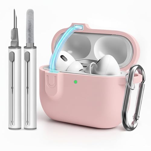 Coque AirPods 4 magnétique anti-perte rose pour homme et femme