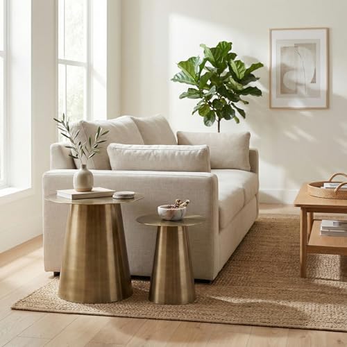 Image of Wakefit Modern Metal Side Table | Coffee End Tables for Living Room & Bedroom | Round Accent Tables with Iron Frame | Modern Space Saving Decor | Premium Multipurpose Nightstand |