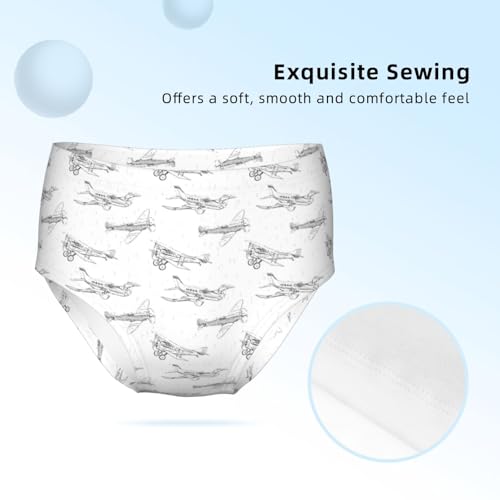 Propeller Airplanes Girls' Underwear Soft Cotton Little Girls Panties Comfort Briefs3