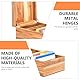 BAIFULAI A8 Karteikarten Boxen Holz, 20 * 8 * 6cm Karteibox, Lernkarteibox Vokabeln Karteikarten mit Deckel, Karteikartenbox, Holzkiste für Büro Schulen Und Heim （Karteikarten Nicht im Enthalten）