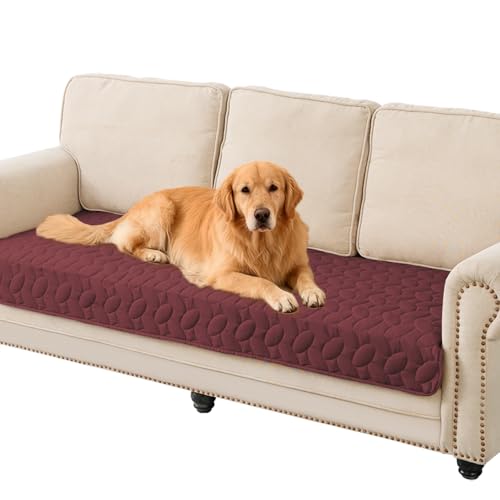 Ameritex Pet Bed Cover Dog Bed Blanket for Sofa and Furniture Waterproof New Pattern Design (30x70 Inch, Burgundy)