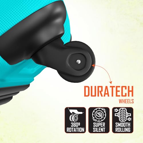 Image of Safari Cabin Genius Alley 55cm Trolley Bag Hard Case Polypropylene, 4 Spinner Wheels, 360 Degree Wheeling Carry on Luggage, Travel Bag, Suitcase for Travel, Trolley Bags for Travel, Scuba Blue