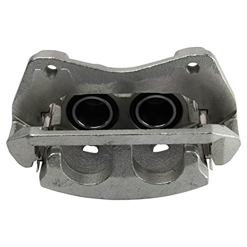 Image of TRQ Front Brake Caliper Set Zinc Coated Brackets Hardware Compatible with 2009-2015 Honda Pilot