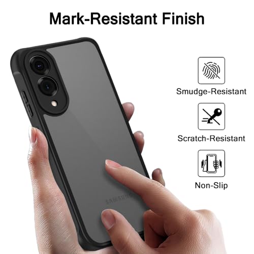 Image of TheGiftKart Hybrid Matte Frosted Translucent Back Cover Case for Samsung Galaxy S25 Edge 5G | ShockProof Design | Camera Protection Module | Hard Back Case for Samsung S25 Edge (PC & TPU, Frost Black)