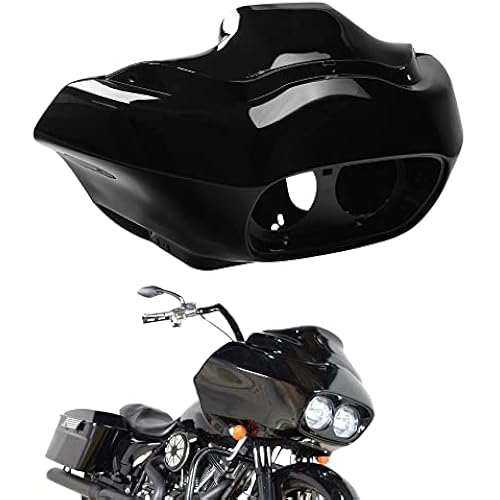 TCMT Vivid Black Injection ABS Front Inner & Outer Headlight Fairing Fit For Harley Road Glide 1998-2013 Road Glide CVO 2009-2013 Custom FLTRX 2010-2013 Ultra FLTRU 2011-2013 EFI FLTRI 1998-2006
