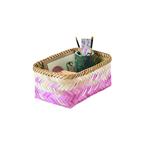 Compactor Home RAN7995 Panier Tie & Dye, Bambou, Rose, 26 x 19 x 12 cm RAN7995 Cover