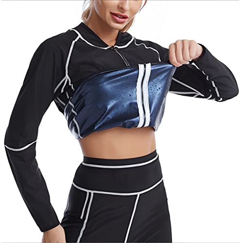 Chaqueta sauna para sudar más en el gimnasio con cierre de cremallera cómoda 2