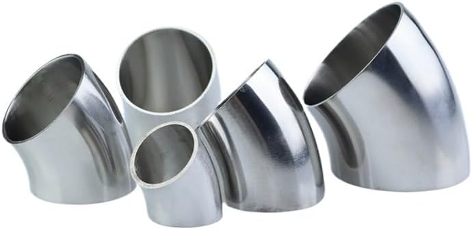 63 mm x 2mm OD 突合せ溶接 45度 エルボ ベンド パイプ SS304 ステンレス鋼溶接パイプ