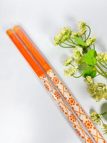 Decorated Colorful Wooden Base Dandiya Sticks – Set of 2 Artistic Two-Tone Raas Sticks for Navratri Garba Dance – Traditional Indian Festival Props for Raas, Celebration, Cultural Dance