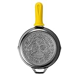 Lodge Seasoned Cast Iron Sugar Skull Skillet with Handle Holder