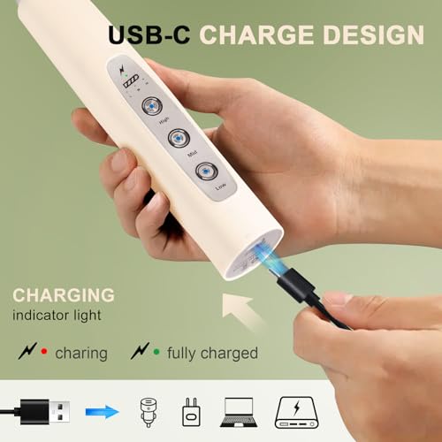 Yuswko 01FROTHERS_BEIGE Beige Handheld Milk Frother Wand With Stand For Coffee, Rechargeable Electric Whisk thumb #1