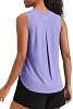 PINSPARK Camisetas sin Mangas para Mujer para Entrenar con Pliegue en la Espalda, de Corte Holgado 2