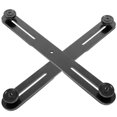 Holibanna Supporto Doppio per Flash e Microfono, Barra di Estensione Regolabile in Metallo Antiruggine, Kit 2 Pezzi per Accessori LED e Staffe Flash per Fotocamera