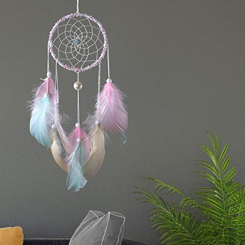 4.3 * 18.1 polegadas Madeira + Pena Material Car String Decoração, Dream Catcher Supplies Decoração