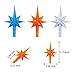 Resinta 200 Pieces Ceramic Christmas Tree Plastic Ornament and 3 Pieces Ceramic Christmas Tree Star Topper (not Include Ceramic Christmas Tree)