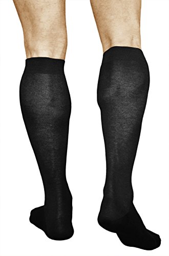 VITSOCKS 100% Katoenen Dunne Ademende Kniehoge Sokken Heren (2 PAAR) Business Kniekousen - Afbeelding 4