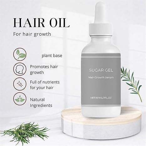 Gel de Azúcar Desoxirribosa para el Crecimiento del Cabello, Esencia para el Engrosamiento del Cabello para Hombres y Mujeres, Suero Reparador Fuerte