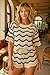 L*Space Make Waves Sweater for Women, Knit Top with Scalloped Hem, Oversized Fit, Loose Short Sleeve Top, Made of 100% Cotton, Costa Nova Waves, S