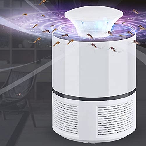 Image of Owme USB UV Mosquito Killer Lamp - Indoor Bug Zapper Trap with Quiet Fan Suction, Chemical-Free Mosquito Catcher for Home, Bedroom, Office & Kitchen (Round White)